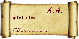 Apfel Alex névjegykártya